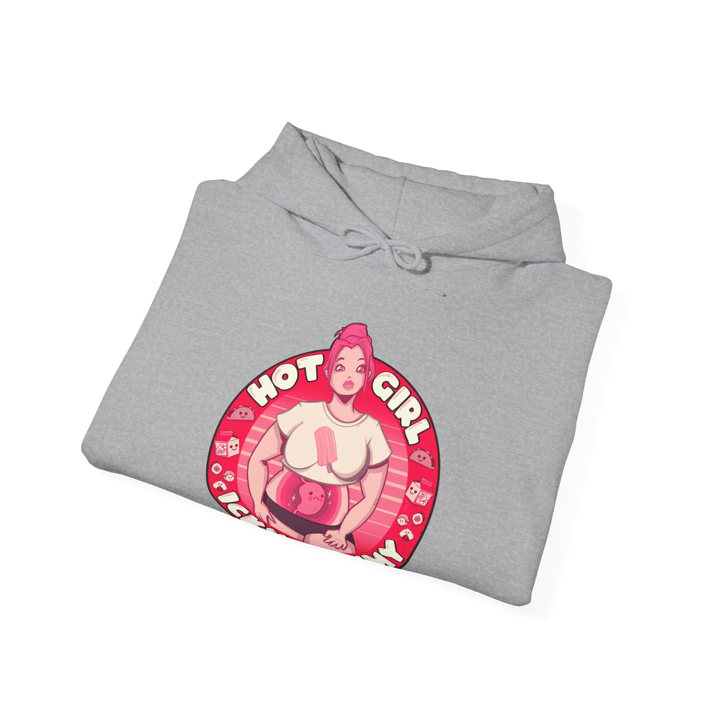 Hot Girl Icky Tummy Unisex Heavy Blend Hooded Sweatshirt