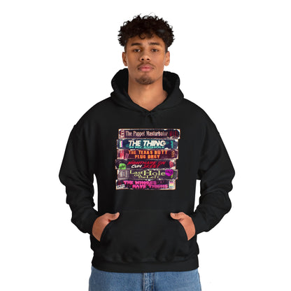 Adult Horror VHS Unisex Heavy Blend Hooded Sweatshirt