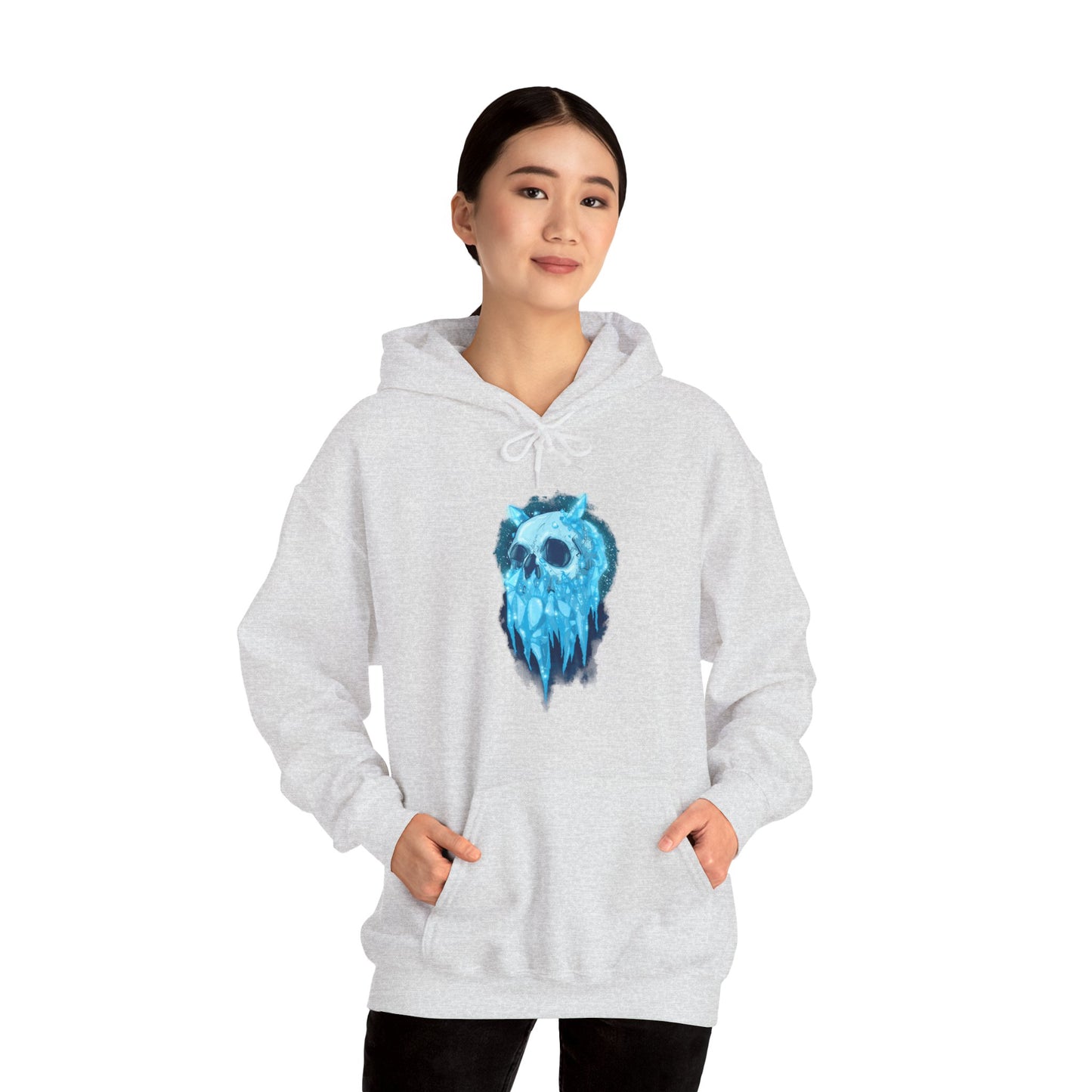 Elemental Skull Ice Unisex Heavy Blend Hooded Sweatshirt