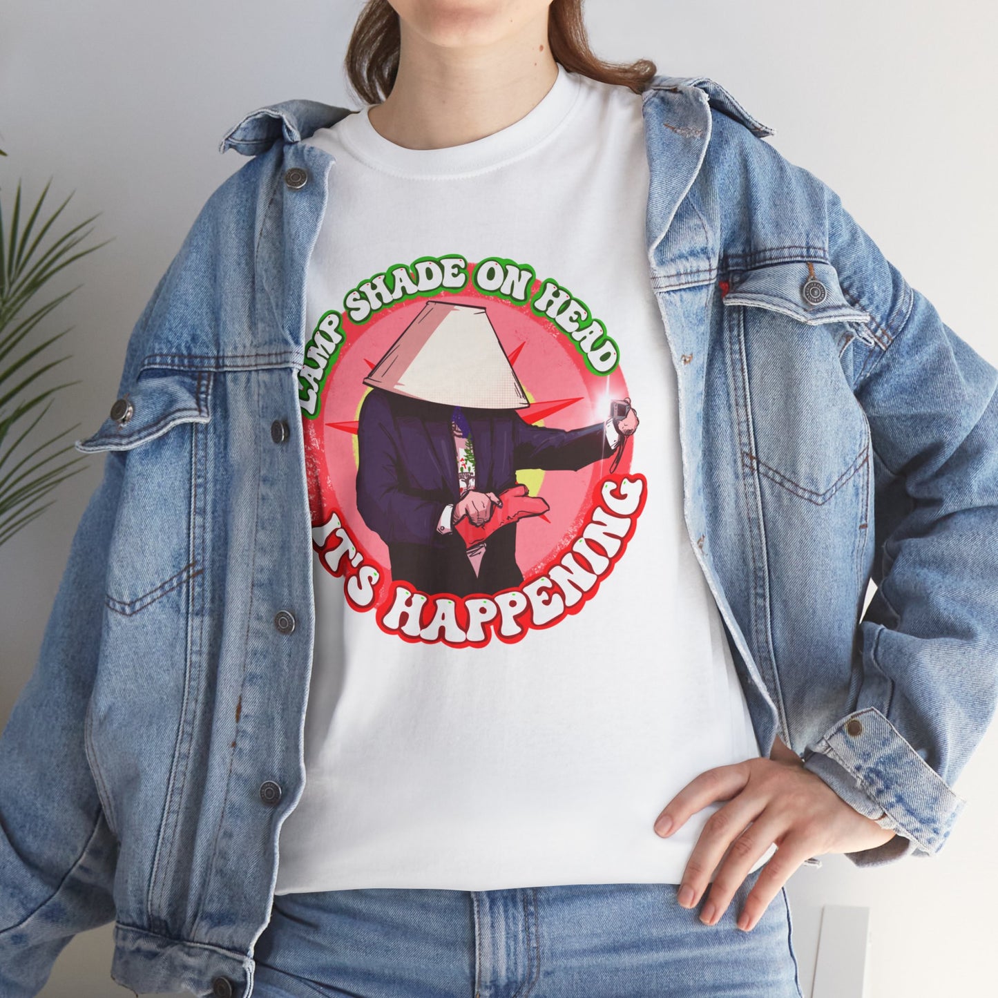 Lampshade On Head Unisex Heavy Cotton Tee