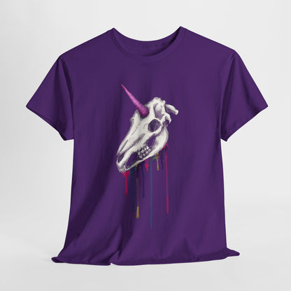 Unicorn Skull Unisex Heavy Cotton Tee