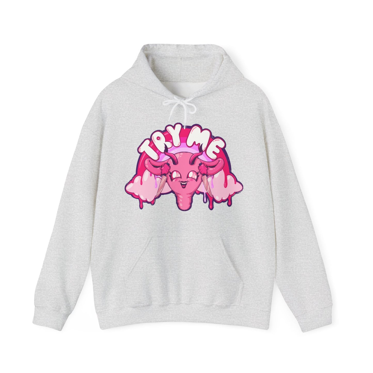 Try Me Uterus Unisex Heavy Blend Hooded Sweatshirt