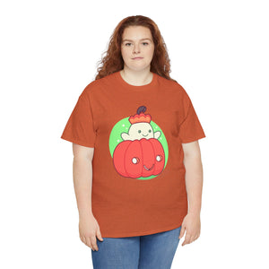 Pumpkin Ghost Unisex Heavy Cotton Tee