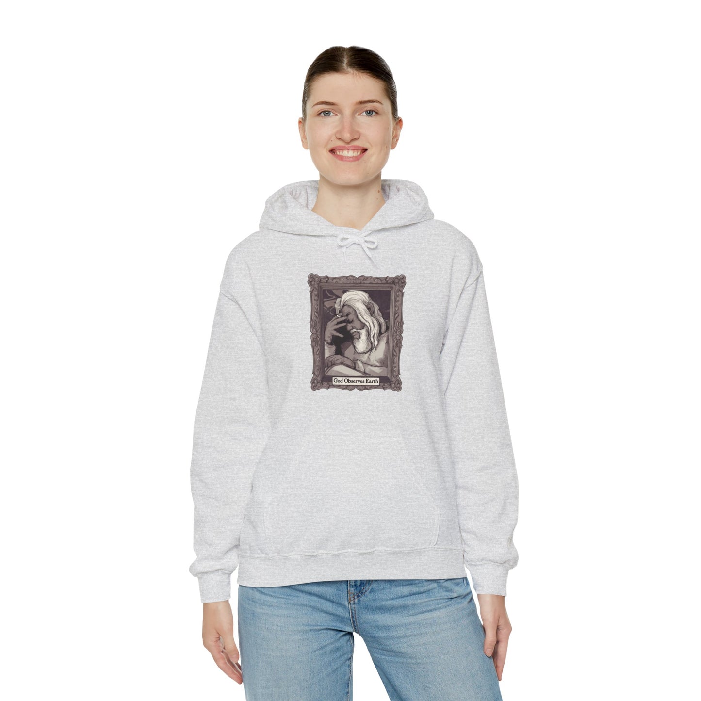 God Observes Earth Unisex Heavy Blend Hooded Sweatshirt