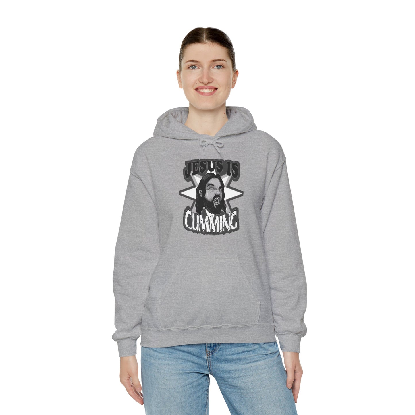 Jesus Is Cumming Unisex Heavy Blend Hooded Sweatshirt