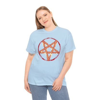 Mozzarella Stick Pentagram Unisex Heavy Cotton Tee