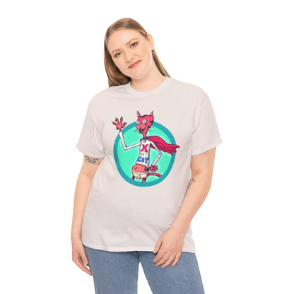 X-Ray Cat Unisex Heavy Cotton Tee