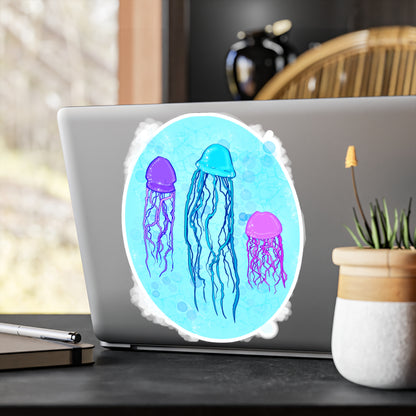 Jellyfish Varieties Kiss-Cut Vinyl Decal