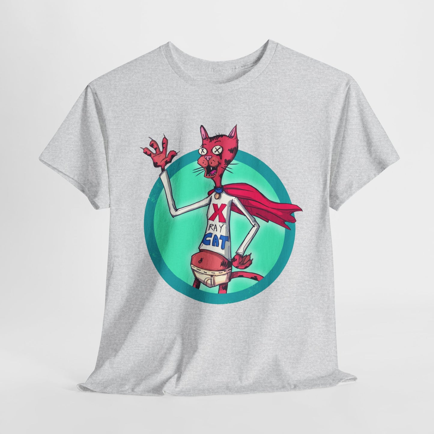 X-Ray Cat Unisex Heavy Cotton Tee