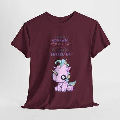 Be Yourself Unicorn Unisex Heavy Cotton Tee
