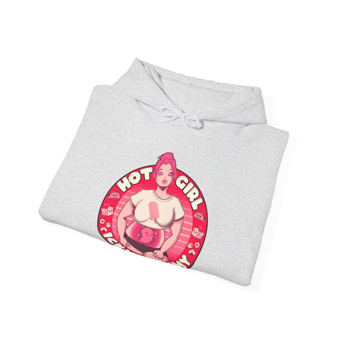 Hot Girl Icky Tummy Unisex Heavy Blend Hooded Sweatshirt