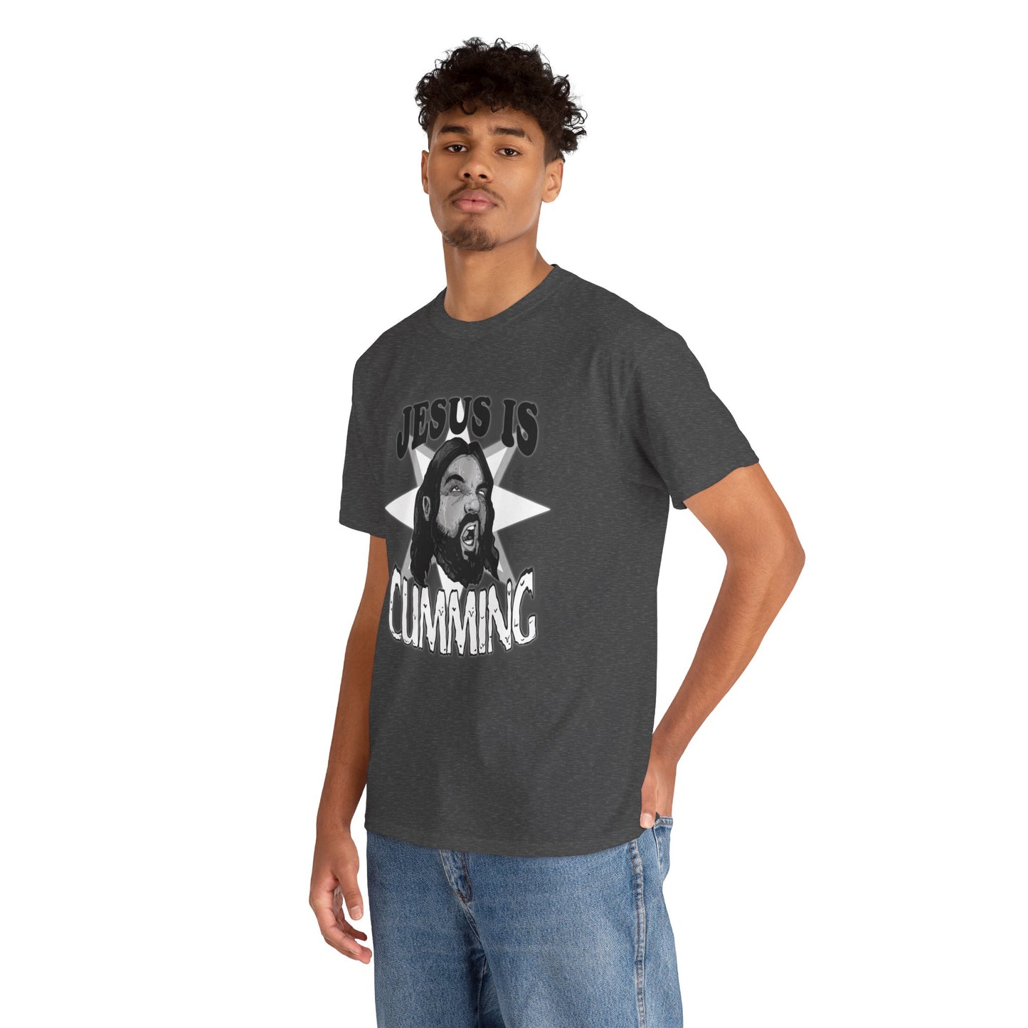 Jesus Is Cumming Unisex Heavy Cotton Tee