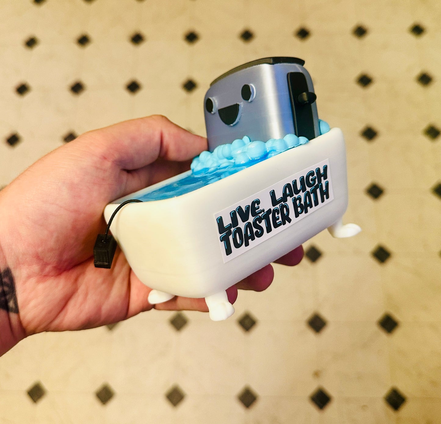 Live Laugh Toaster Bath 3D Print Figure