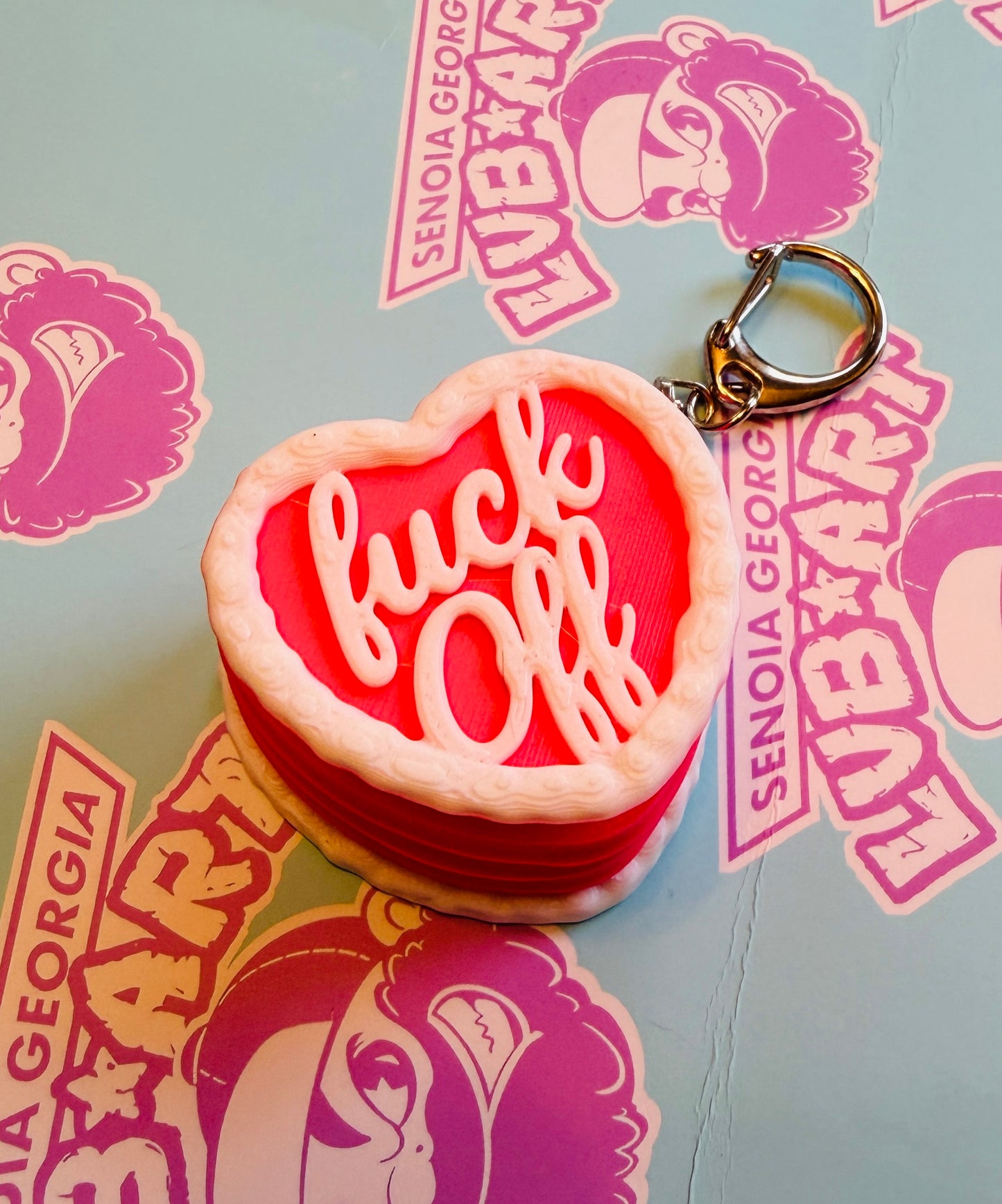 Cake Fidget Clicker Keychain 3D Print