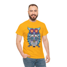 Sugar Skull Owl Unisex Heavy Cotton Tee