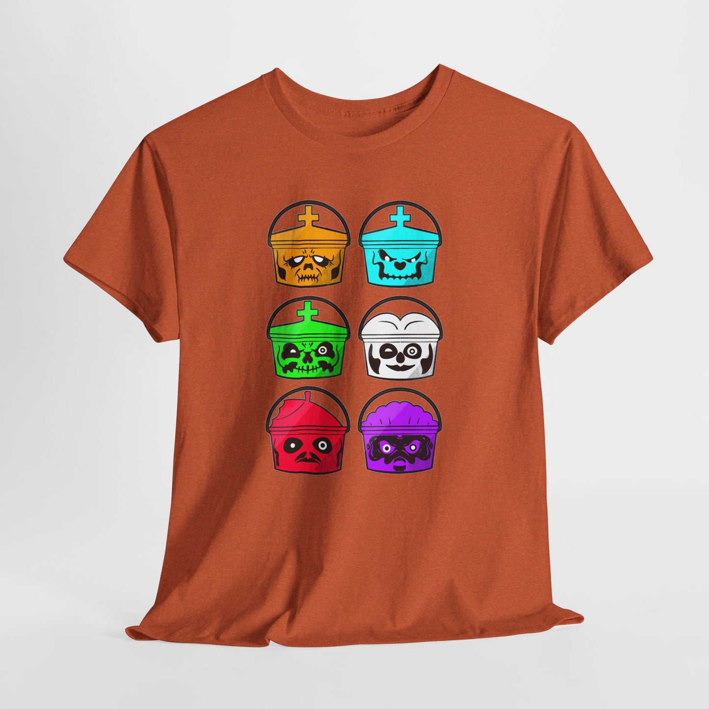 Evil Pope Halloween Pails Unisex Heavy Cotton Tee