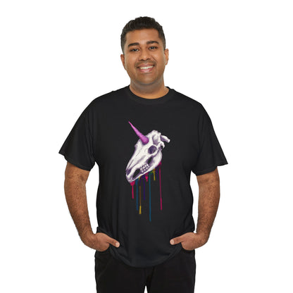 Unicorn Skull Unisex Heavy Cotton Tee
