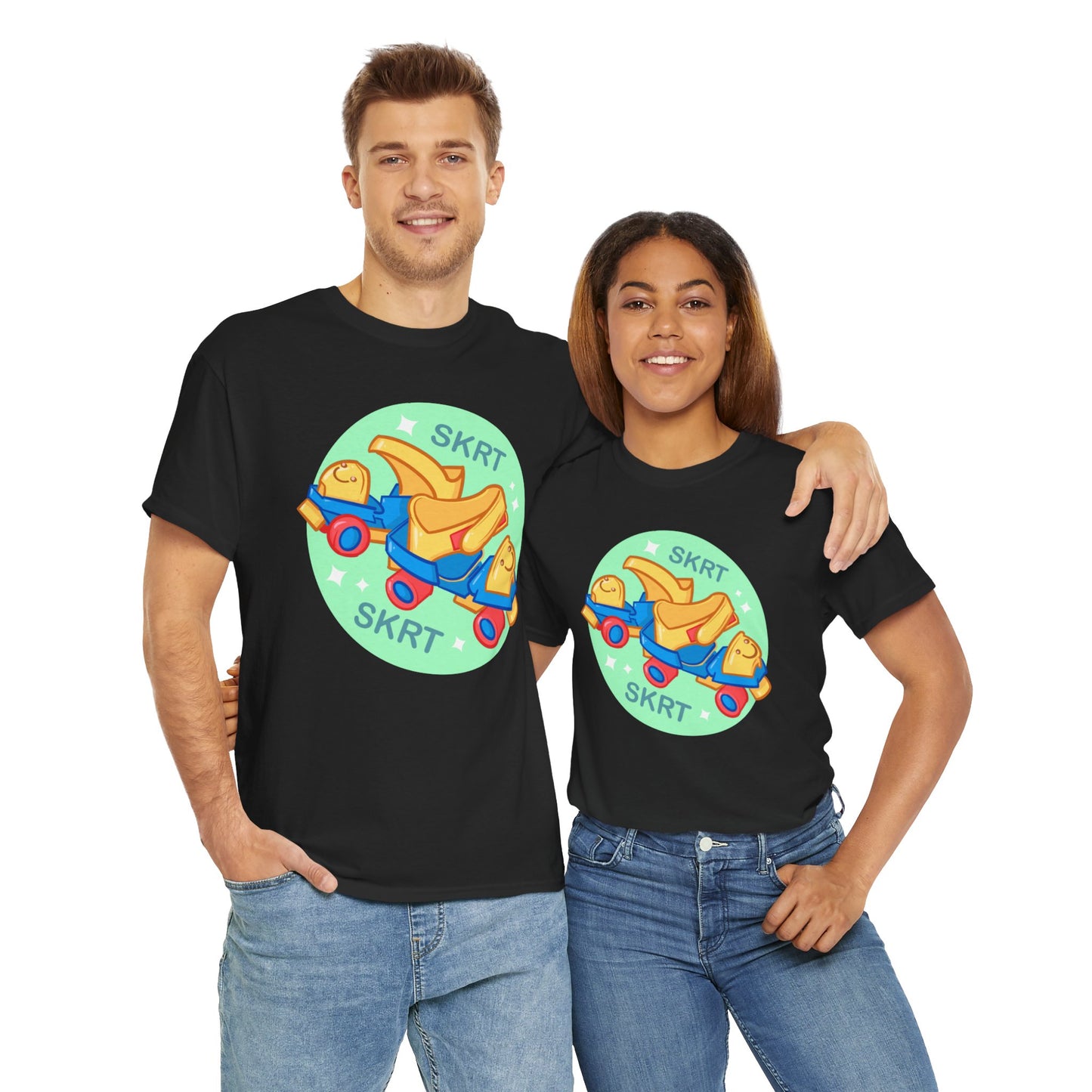 Roller Skates Unisex Heavy Cotton Tee