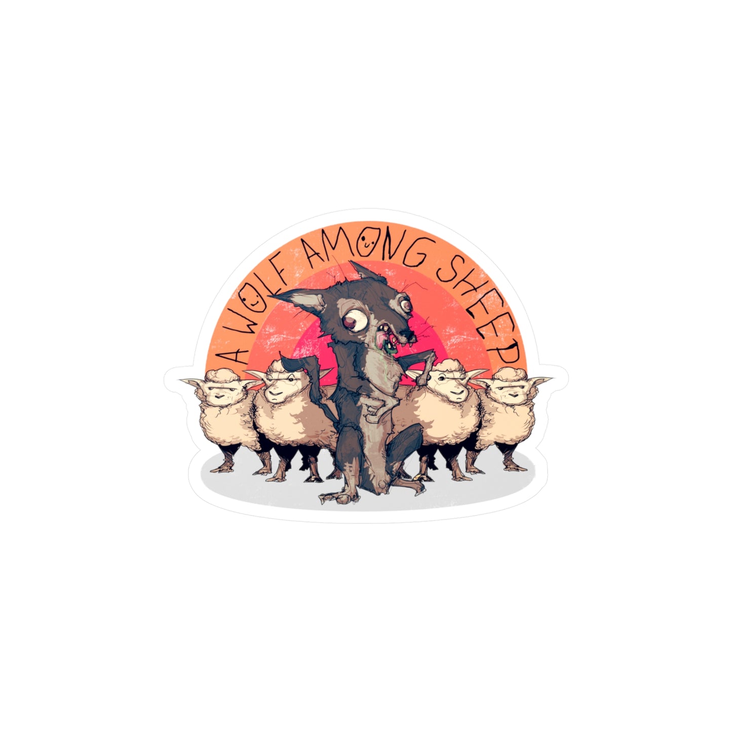 A Wolf Among Sheep Kiss-Cut Vinyl Decal
