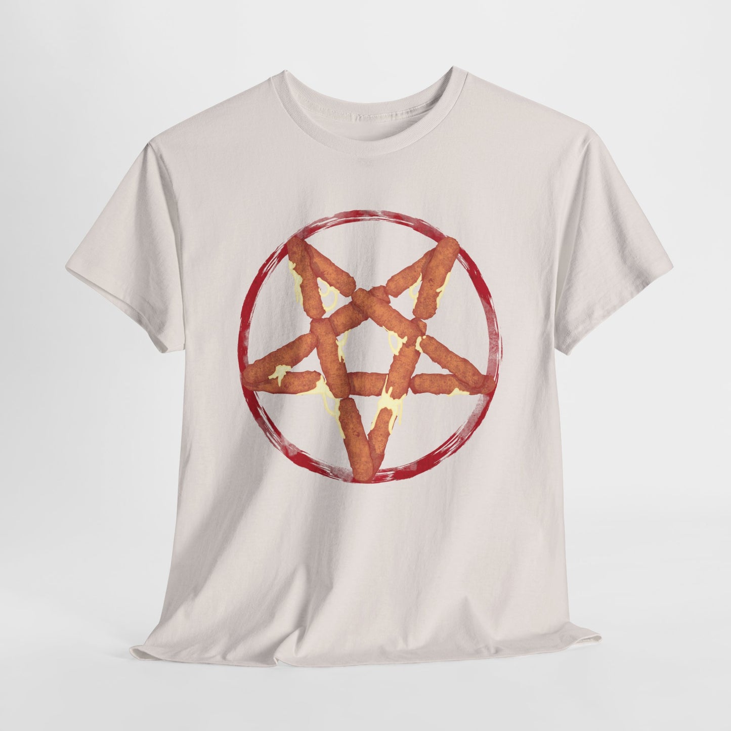 Mozzarella Stick Pentagram Unisex Heavy Cotton Tee