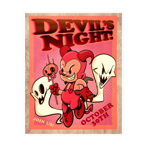 Devil's Night Kiss-Cut Vinyl Decal