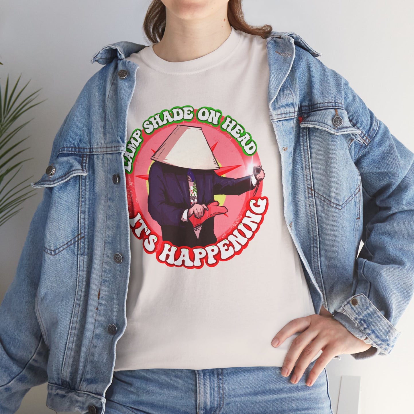 Lampshade On Head Unisex Heavy Cotton Tee