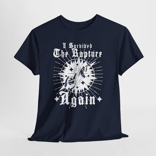 Rapture Survivor (Front & Back Print) Unisex Heavy Cotton Tee