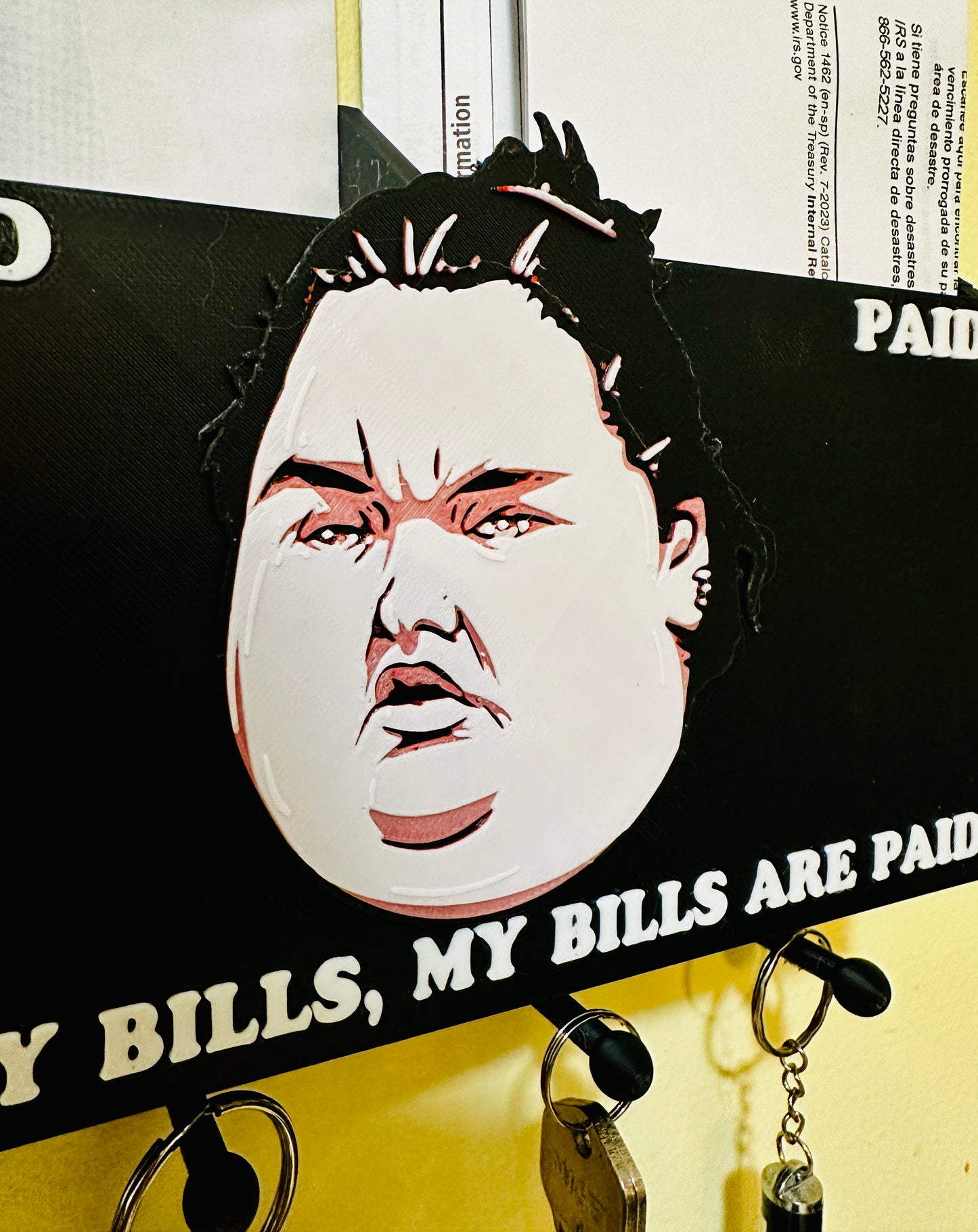 I Pay My Bills Wall Mail Organizer 3D Print