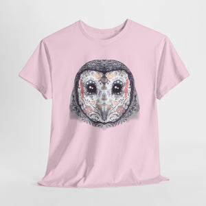 Sugar Skull Owl Unisex Heavy Cotton Tee