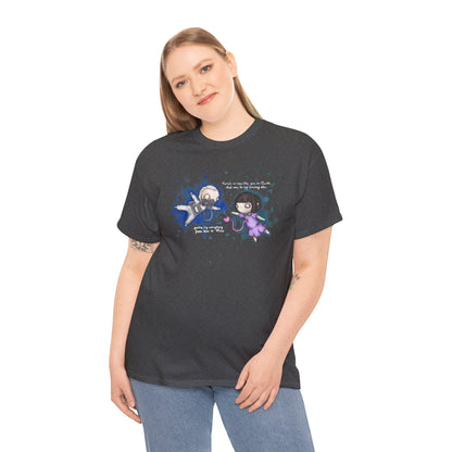 From Here To Mars (White Text) Unisex Heavy Cotton Tee