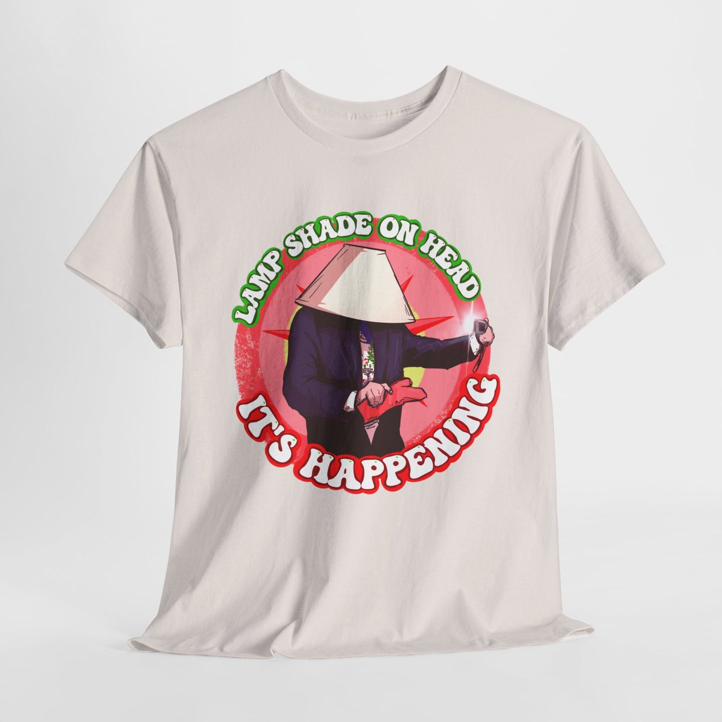 Lampshade On Head Unisex Heavy Cotton Tee