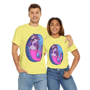 Mermaid Opossum Unisex Heavy Cotton Tee