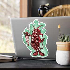 Rubber Hose Krampus Kiss-Cut Vinyl Decal