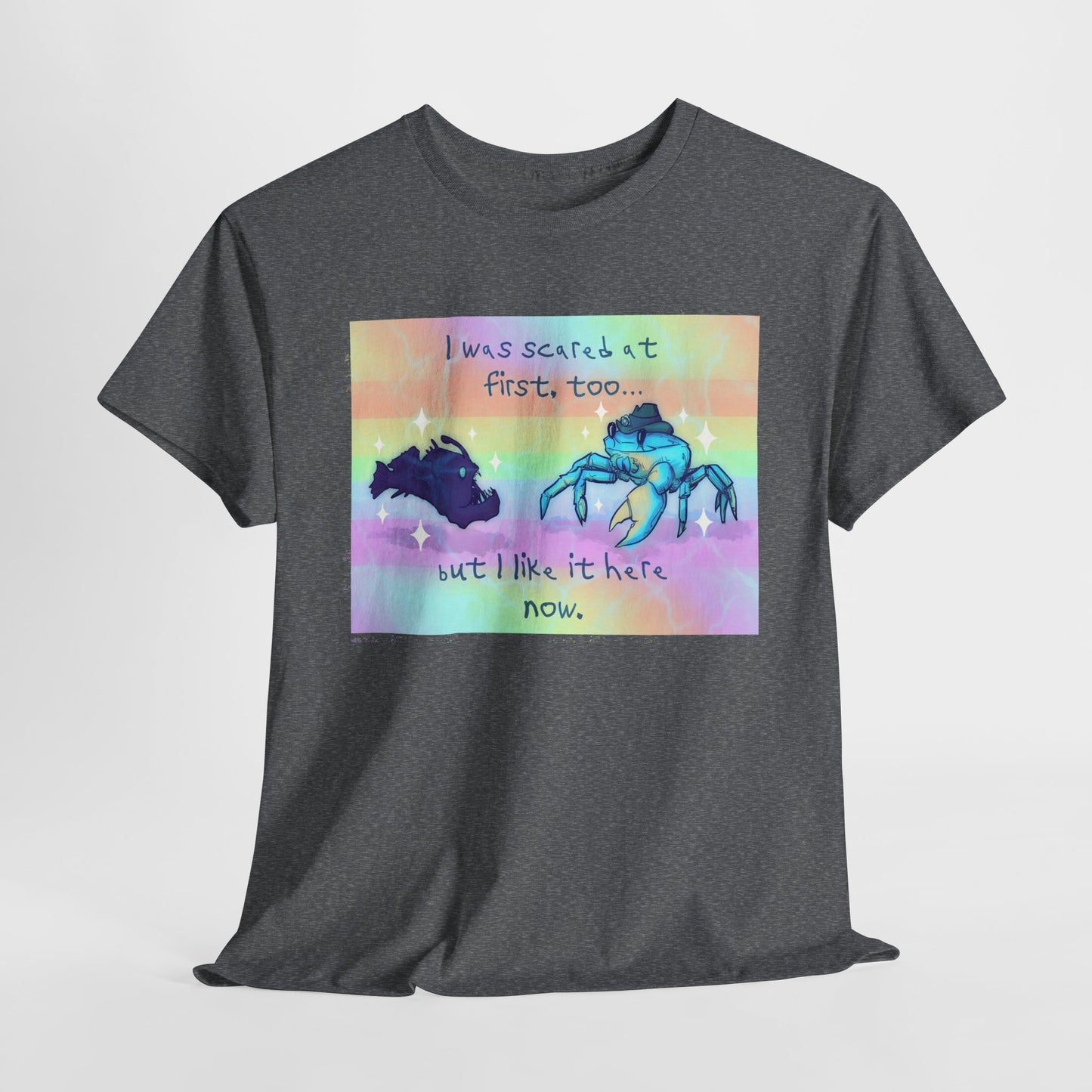 Ocean Rainbow Bridge Unisex Heavy Cotton Tee