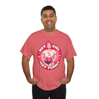 Hot Girl Icky Tummy Unisex Heavy Cotton Tee
