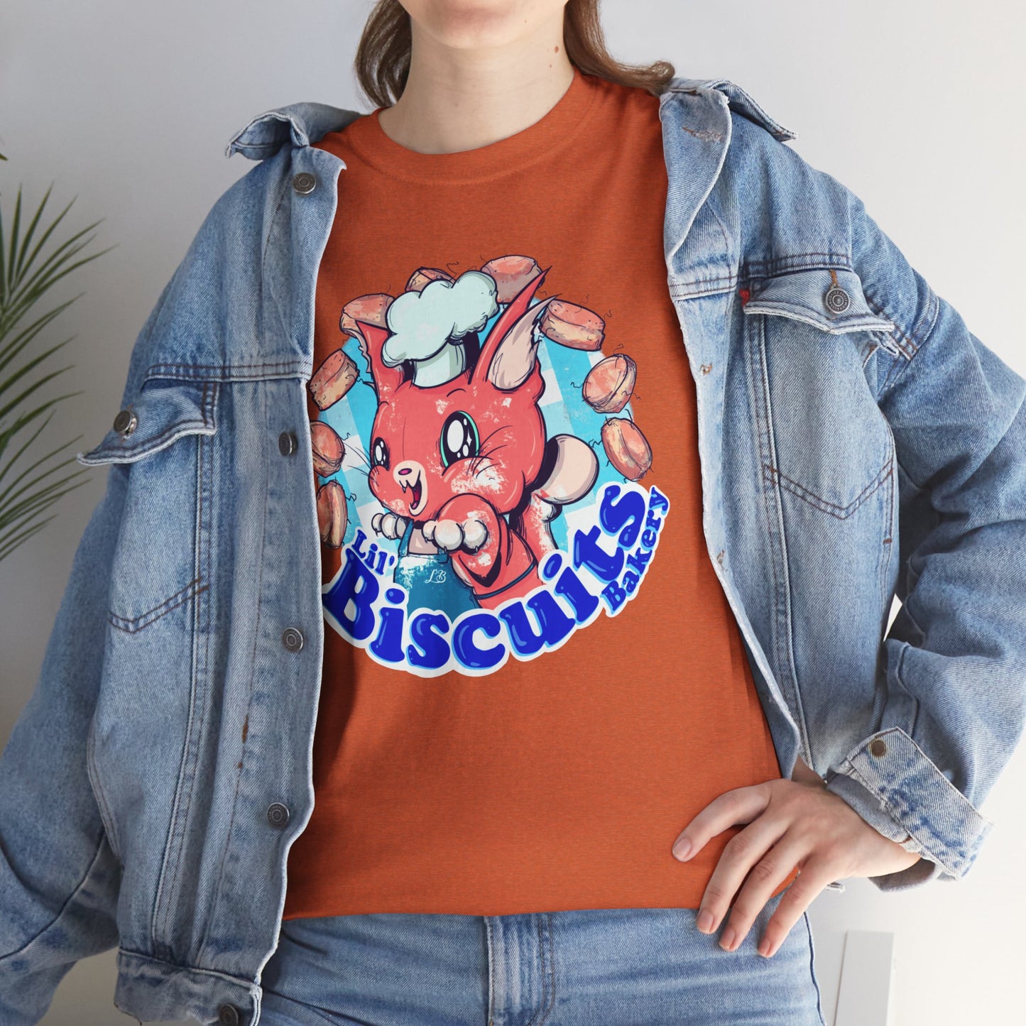 Lil Biscuits Cat Bakery Unisex Heavy Cotton Tee