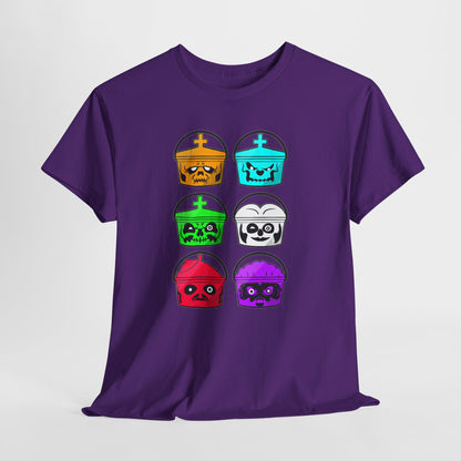 Evil Pope Halloween Pails Unisex Heavy Cotton Tee