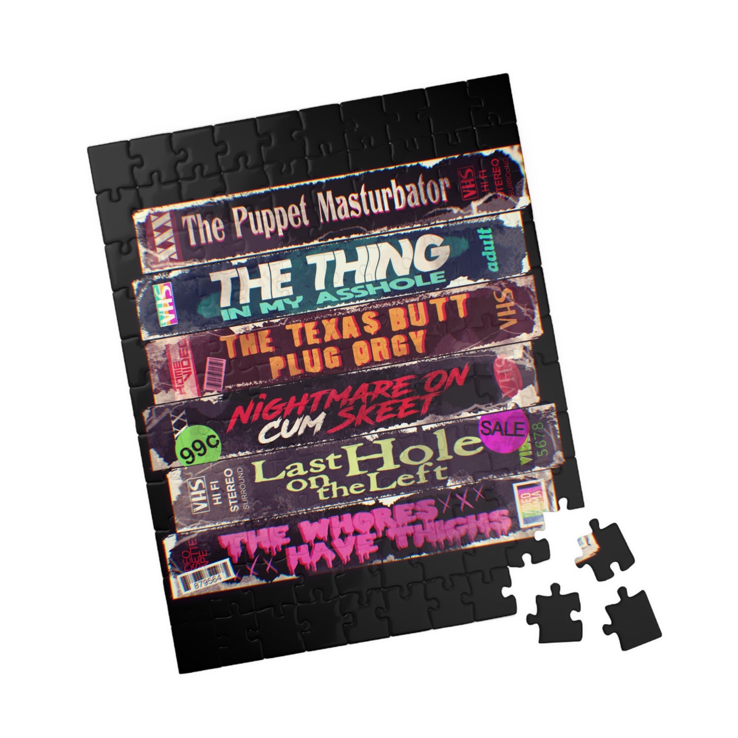 Adult Horror VHS Puzzle (110, 252, 500, 1014-piece)