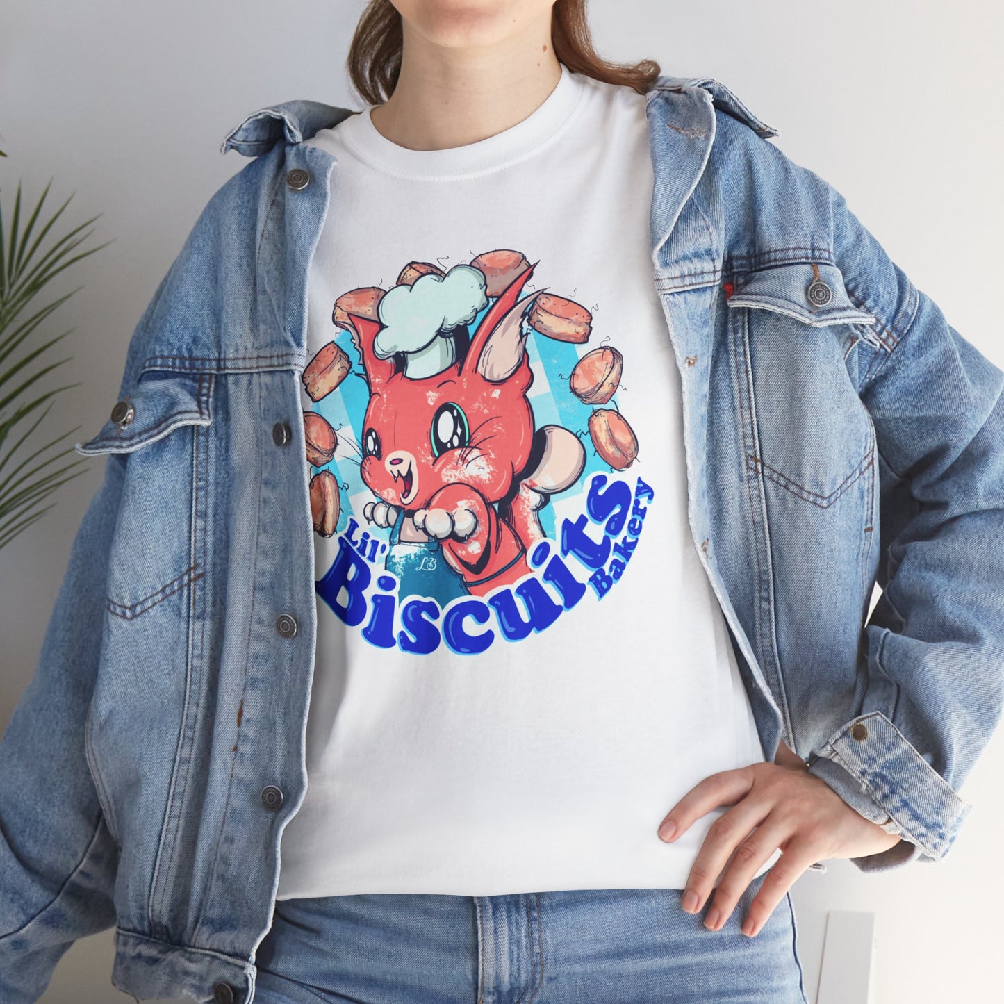 Lil Biscuits Cat Bakery Unisex Heavy Cotton Tee