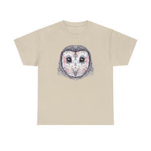 Sugar Skull Owl Unisex Heavy Cotton Tee