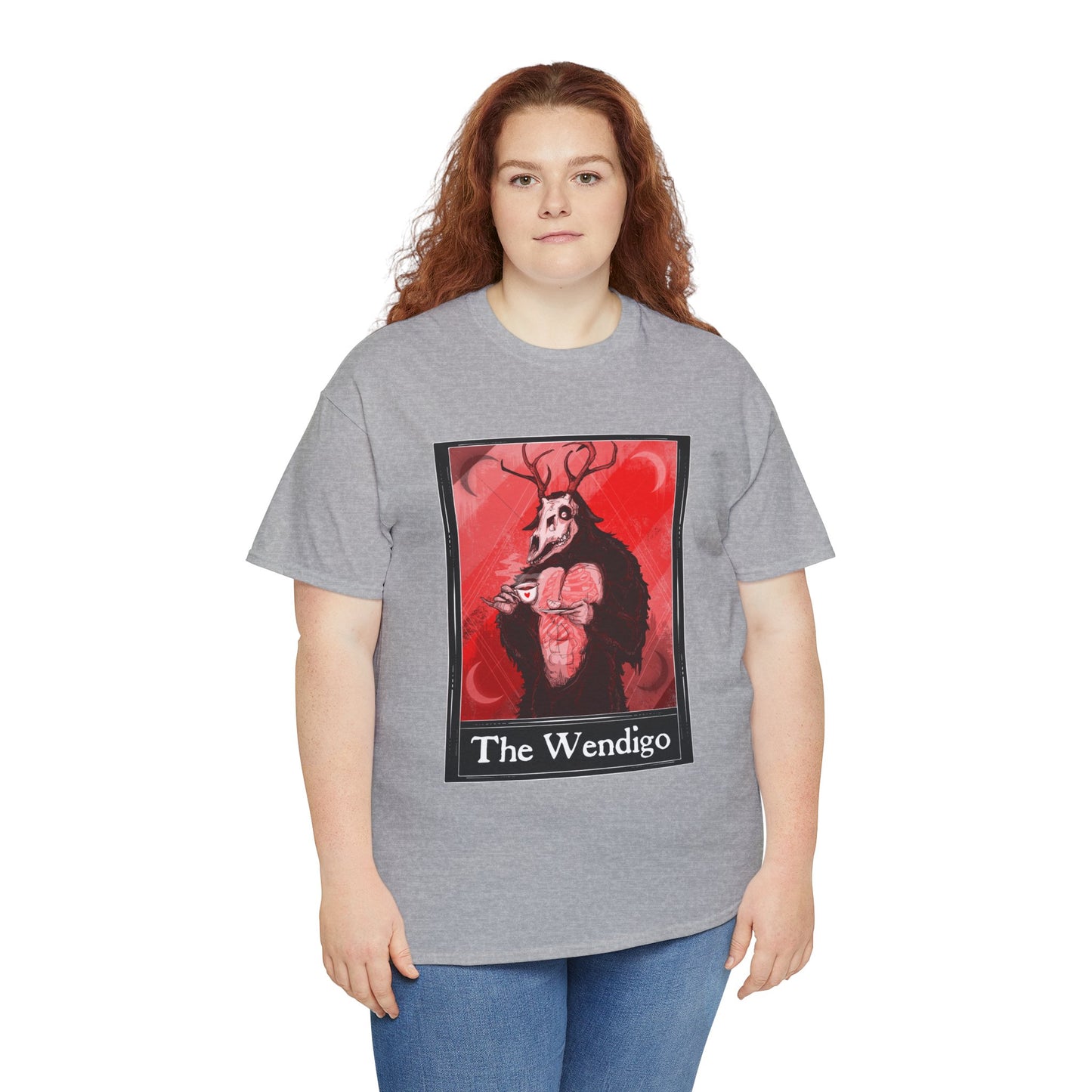 The Wendigo Tarot  (Front & Back Print) Unisex Heavy Cotton Tee