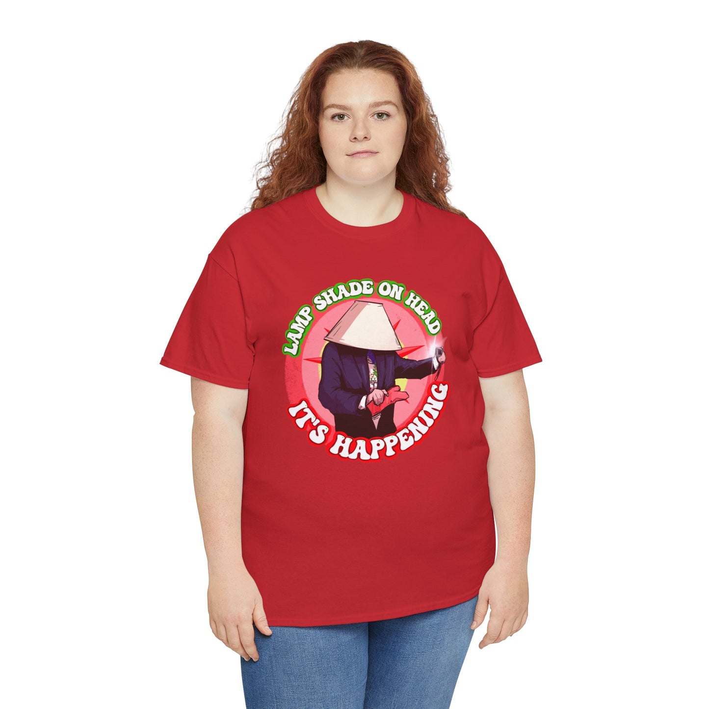Lampshade On Head Unisex Heavy Cotton Tee