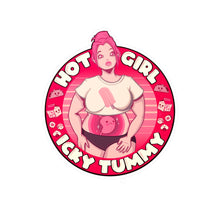 Hot Girl Icky Tummy Kiss-Cut Vinyl Decal