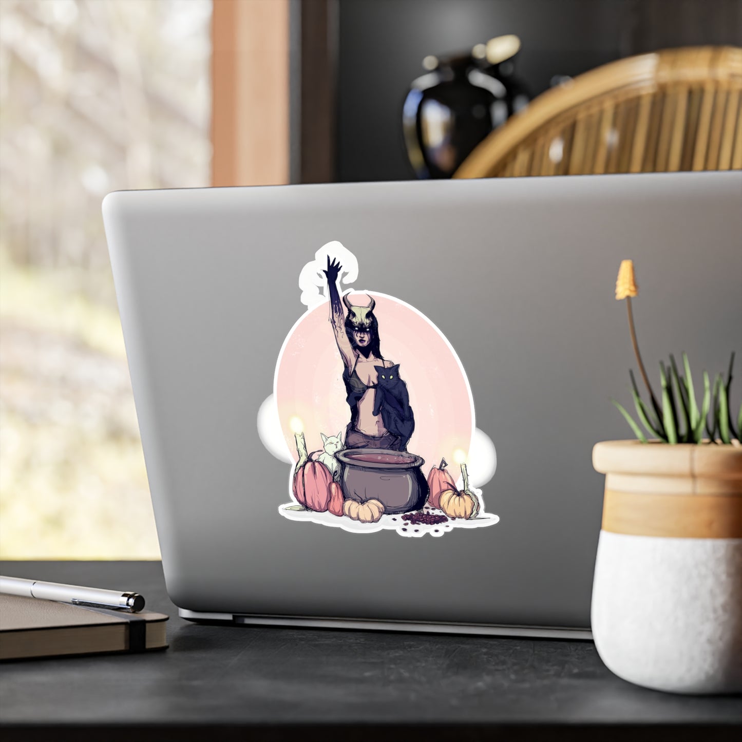 Coffee Witch Kiss-Cut Vinyl Decal