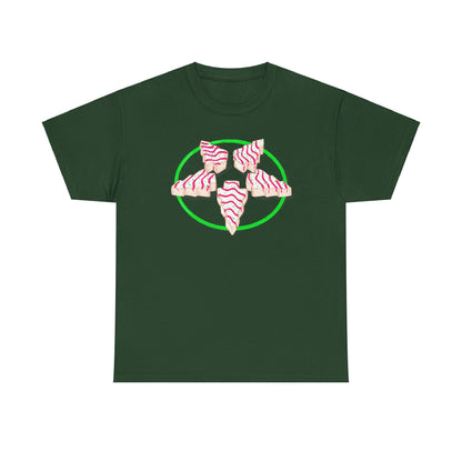 Christmas Tree Pentagram Cake Unisex Heavy Cotton Tee