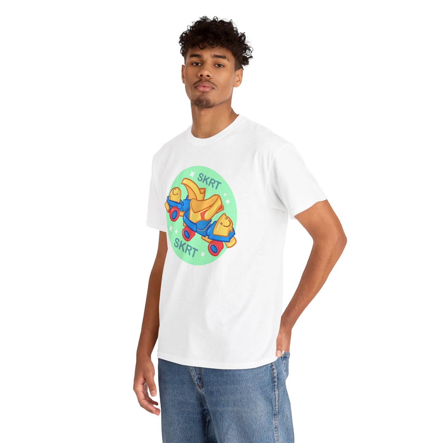 Roller Skates Unisex Heavy Cotton Tee