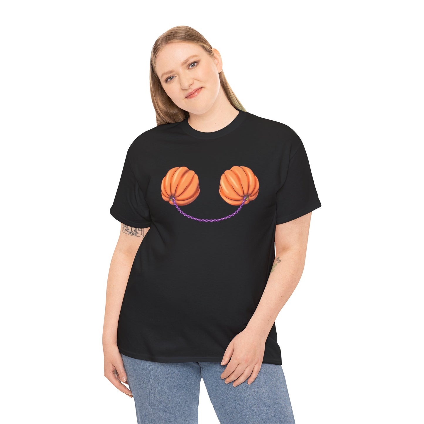 Pumpkin Tits Unisex Heavy Cotton Tee
