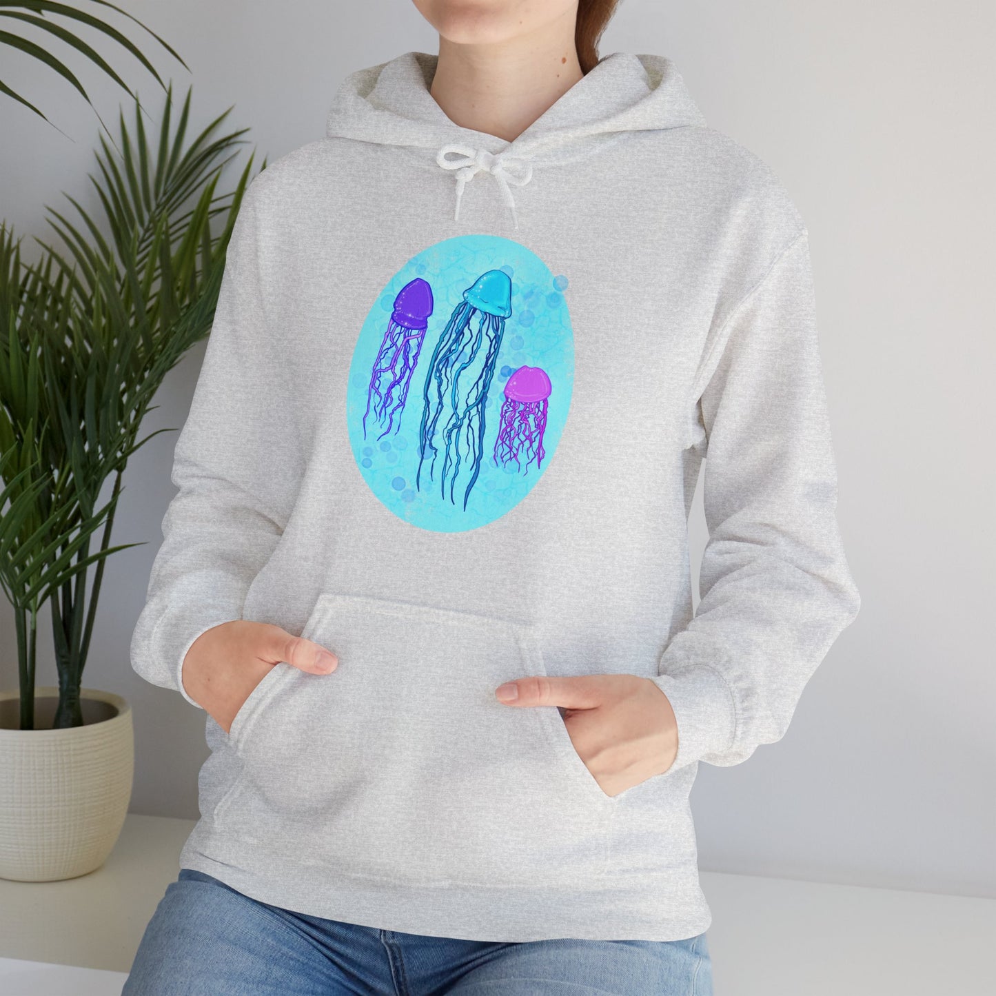 Jellyfish Varieties Unisex Heavy Blend Hooded Sweatshirt