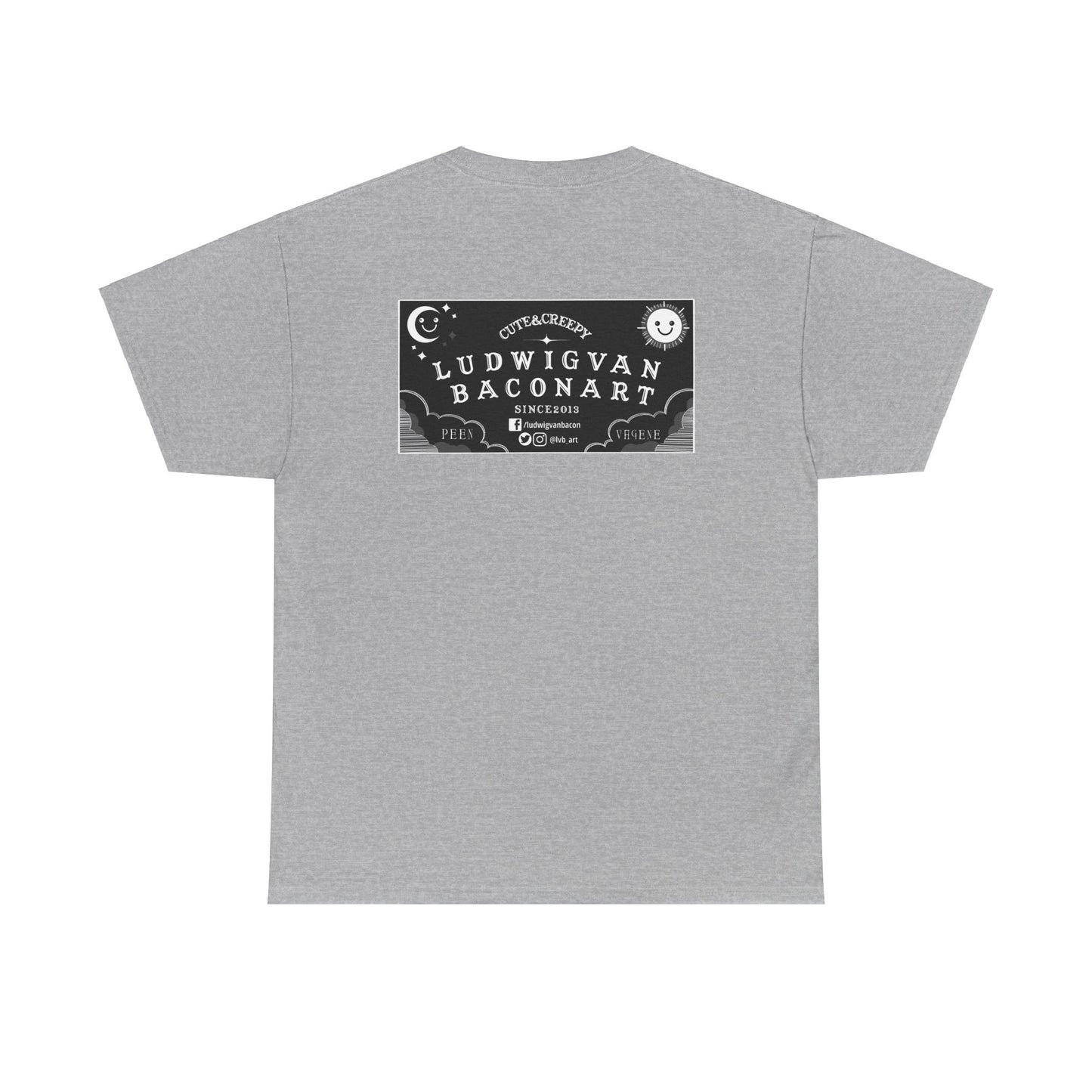 LVB Art Black & White Planchette Unisex Heavy Cotton Tee