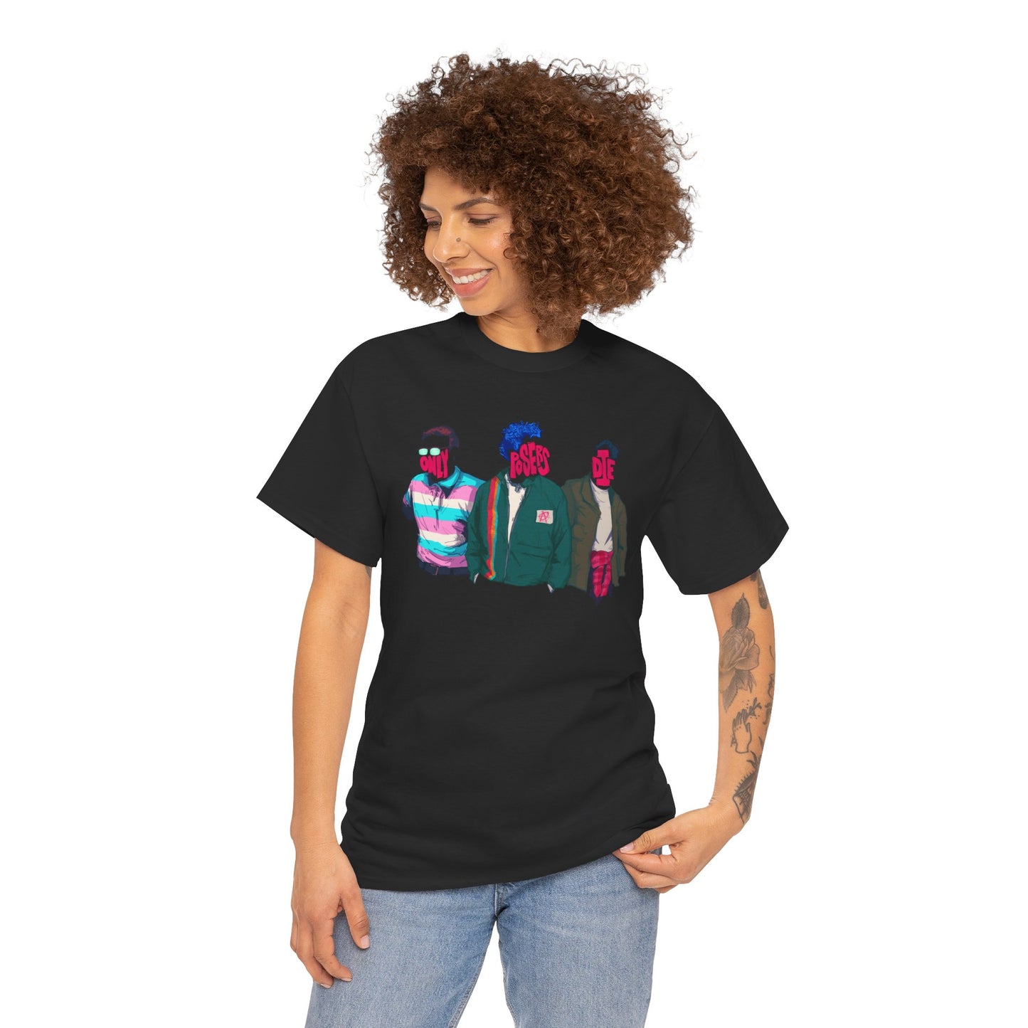 Only Posers Die Unisex Heavy Cotton Tee